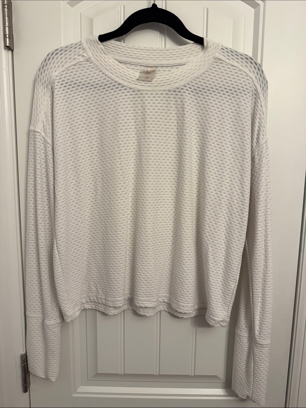 Calia Women's White Long-Sleeve Knit Top